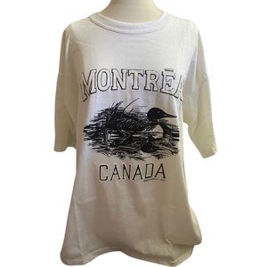 VINTAGE CANADA single stitch t-shirt MONTREAL loon Mr. Ricco 50/50 size XL NWOT